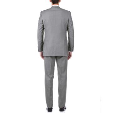 Verno Men's Grey Classic Fit 100 Wool 2-piece Suit