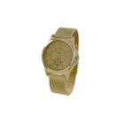 Geneva Platinum Womens Gold Tone Strap Watch-9477