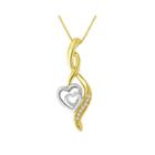 Forevermine Diamond-accent 10k Two-tone Gold Pendant