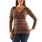 24/7 Comfort Apparel Mvp Striped Tunic Top