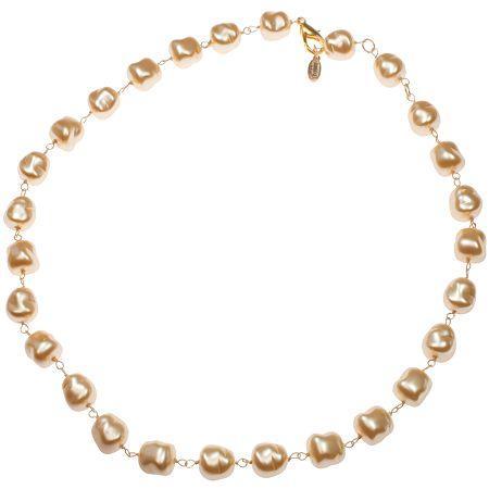 Dom By Dominique Cohen Creme Pearlescent Beaded Necklace