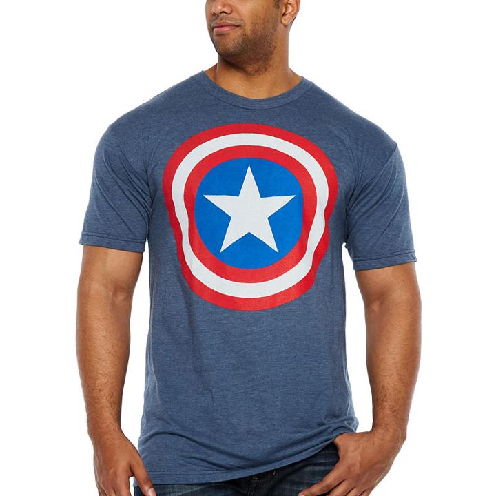 Dim Shield Short Sleeve Marvel Graphic T-shirt-big And Tall