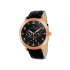 Christian Van Sant Harper Mens Black Strap Leather Watch