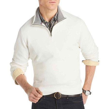 Izod Solid Quarter-zip Fleece Pullover