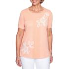 Alfred Dunner Los Cabos Short Sleeve Crew Neck T-shirt-womens