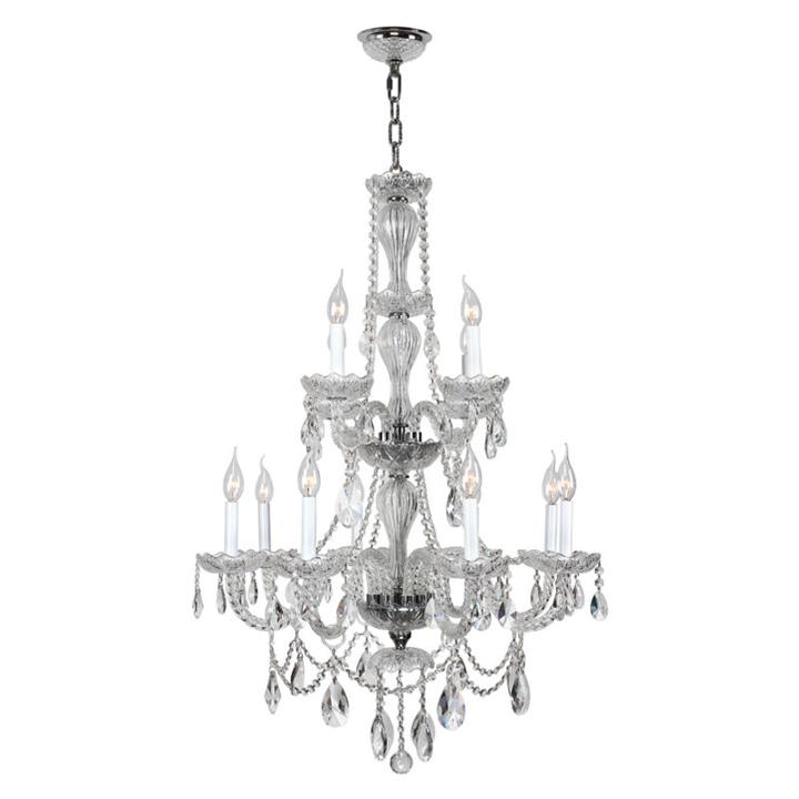 Provence Collection 12 Light 2-tier Clear Crystalchandelier