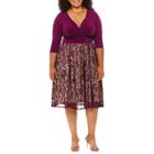 Melrose Elbow Sleeve Lace Fit & Flare Dress - Plus