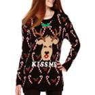 Love By Design Long-sleeve Kiss Me Tunic Sweater