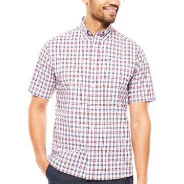 Argyleculture Short Sleeve Plaid Button-front Shirt