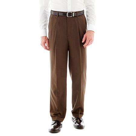 Savane Pleated Crosshatch Dress Pants