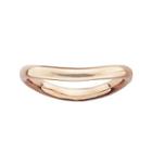 Personally Stackable 18k Rose Gold Over Sterling Silver Smooth Wave Ring