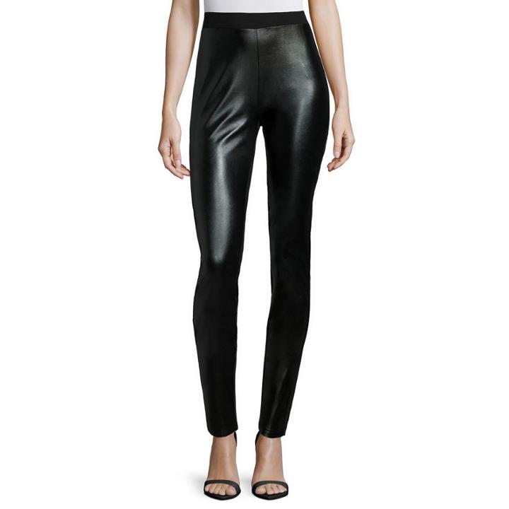 I Jeans By Buffalo Faux-leather-front Leggings
