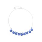 Liz Claiborne Blue And Silver-tone Frontal Collar Necklace