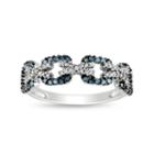 3/8 Ct. T.w. Color-enhanced Blue Diamond Ring Sterling Silver