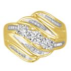 Love Lives Forever Womens 1/2 Ct. T.w. Round White Diamond 10k Gold Engagement Ring