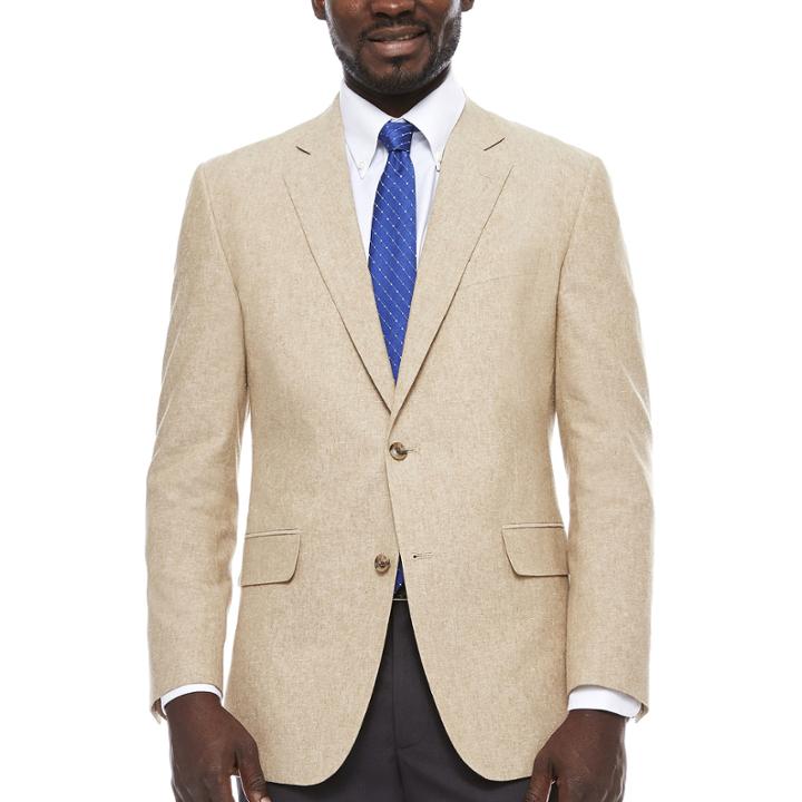 Stafford Linen Cotton Sand Sport Coat- Classic Fit