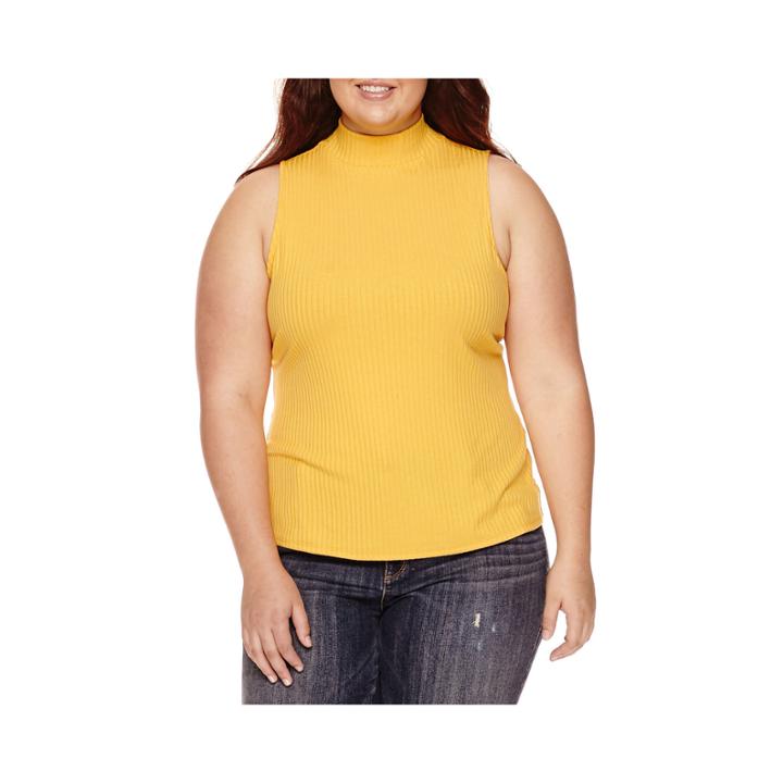 Arizona Ribbed Bodycon Tank Top - Juniors Plus