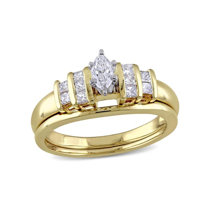 Womens 1/2 Ct. T.w. White Diamond 14k Gold Bridal Set