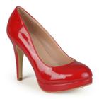 Journee Collection Maddy Patent Platform Pumps
