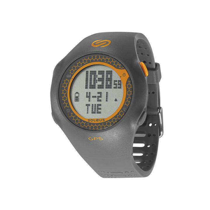 Soleus Gps Turbo Gray Silicone Strap Running Digital Sport Watch