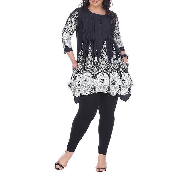 White Mark Dulce Tunic Top-plus