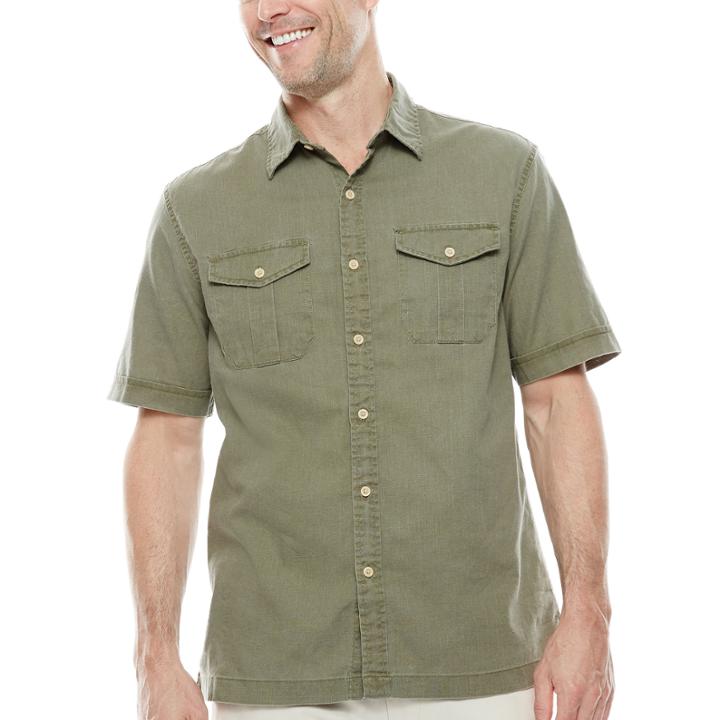 St. John's Bay Short-sleeve Button-front Shirt