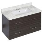 36-in. W Wall Mount Dawn Grey Vanity Set For 3h4-in. Drilling Bianca Carara Top White Um Sink