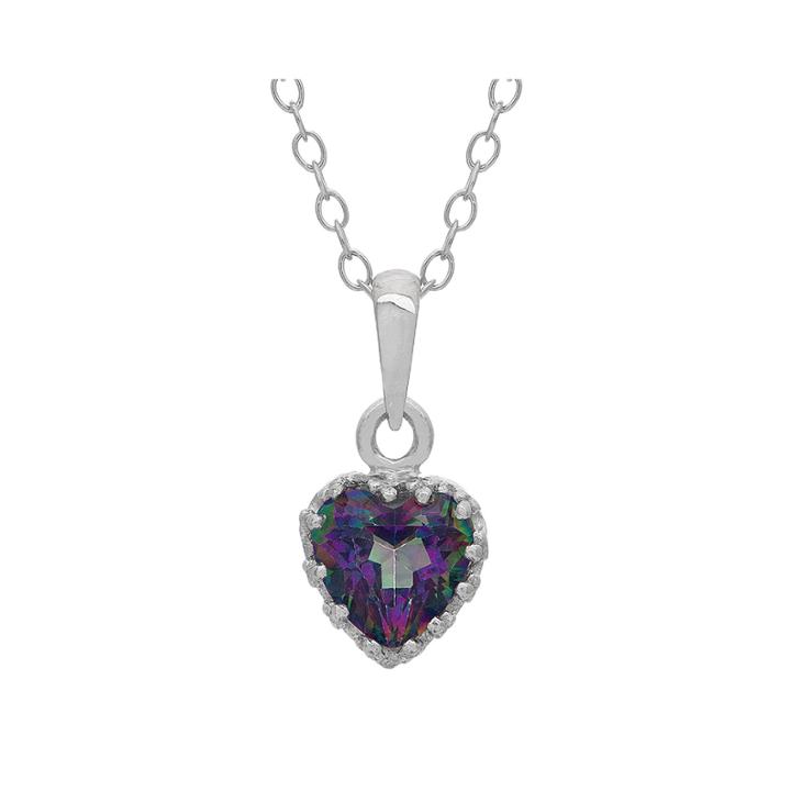 Genuine Mystic Green Topaz Sterling Silver Pendant
