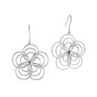 Wire Flower Silver-plated Drop Earrings