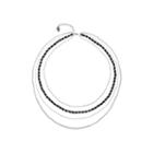 Liz Claiborne Silver-tone Multi-layer Black Necklace