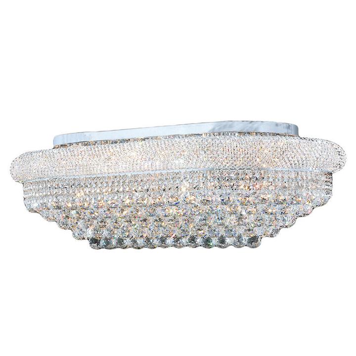 Empire Collection 18 Light Rectangle Clear Crystalflush Mount Ceiling Light