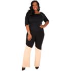Poetic Justice Curvy French Terry Knit Palazzo Pant - Plus