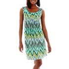 Rn Studio By Ronni Nicole Sleeveless Chevron Print Shift Dress