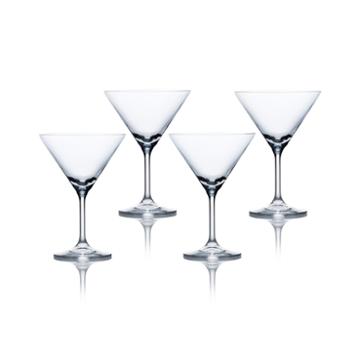 Mikasa Laura Set Of 4 Crystal Martini Glasses