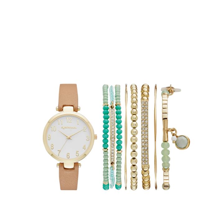 Arizona Womens Brown 6-pc. Watch Boxed Set-fmdarz163
