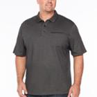 Van Heusen Flex Solid Tipped Short Sleeve Knit Polo Shirt Big And Tall