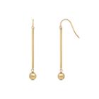 Infinite Gold&trade; 14k Yellow Gold Diamond Cut Dangle Bead Drop Earrings