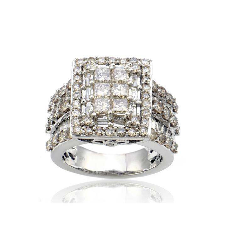 Limited Quantities 4 Ct. T.w. Diamond 10k White Gold Ring