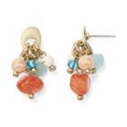 Aris By Treska Multicolor Bead Cluster Earrings