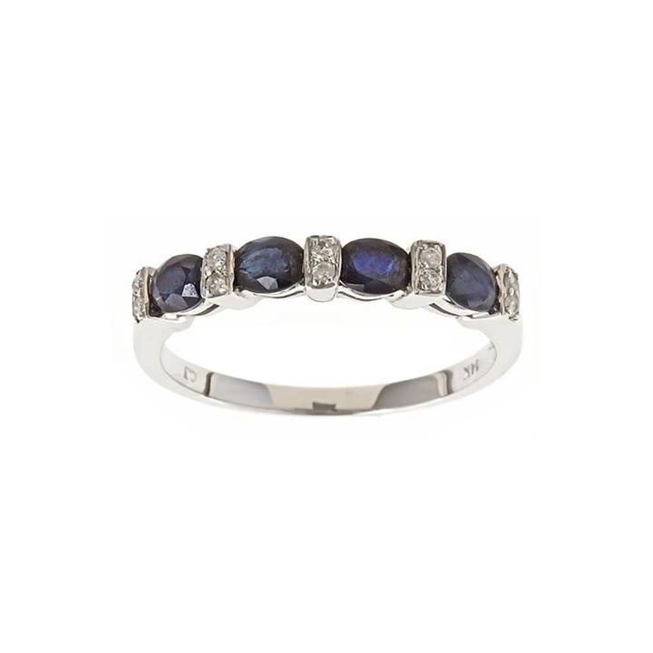 Limited Quantities Genuine Sapphire And Diamond-accent Band