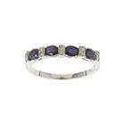 Limited Quantities Genuine Sapphire And Diamond-accent Band