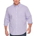Izod Long Sleeve Sportflex Natural Stretch Gingham Woven Long Sleeve Gingham Button-front Shirt-big And Tall