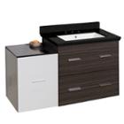 37.75-in. W Wall Mount White-dawn Grey Vanity Setfor 3h8-in. Drilling Black Galaxy Top White Um Sink