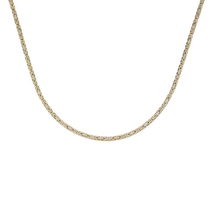 Made In Italy 14k Two-tone Gold 080 Solid Byzantine Chain Necklace