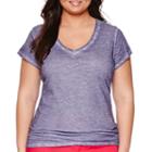 A.n.a Short-sleeve V-neck Cotton Tee - Plus