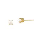 5mm Cultured Freshwater Pearl 14k Yellow Gold Stud Earrings