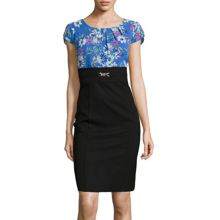 Alyx Flutter-sleeve Dot Sheath Dress