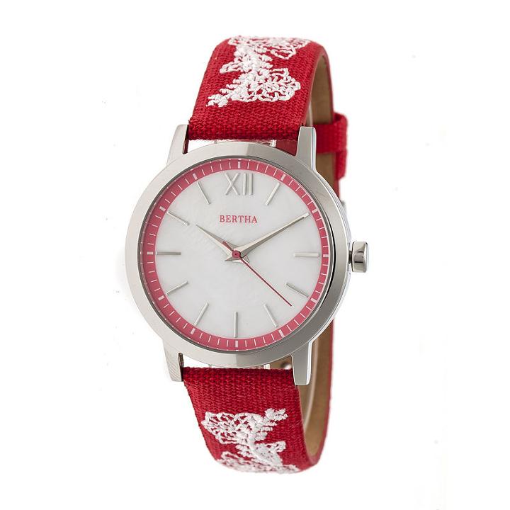Bertha Unisex Red Strap Watch-bthbr7301