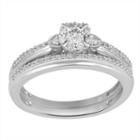 Hallmark Bridal Womens 1/3 Ct. T.w. White Diamond 10k Gold Bridal Set