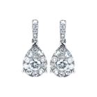 Brilliant Dream Ct. T.w. Diamond Cluster Pear Drop Earrings